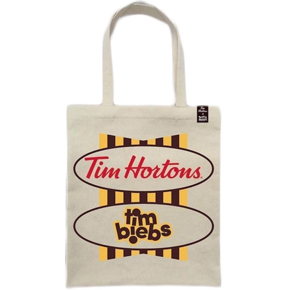 Tim Hortons X Justin Bieber Tote Bag Biebs Belieber Collectors Item Beige NWT